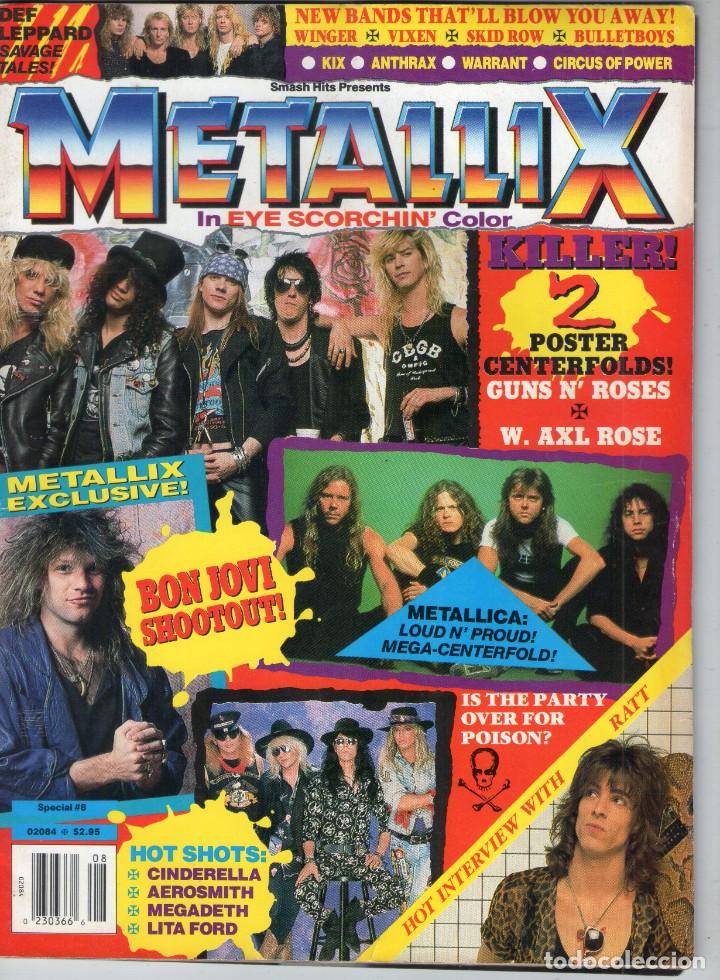 Revistas de m&uacute;sica: REVISTA - SMASH HITS SPECIAL 8 - METALLIX - FEBRERO DE 1989 - EN INGL&Eacute;S - BON JOVI, METALLICA...