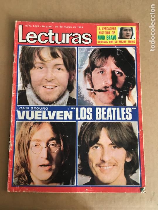 Magazines de musique: vuelven los beatles revista lecturas n&ordm; 1145 29 marzo 1974