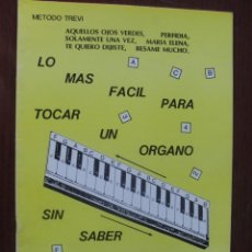 Revistas de música: TOCAR EL ORGANO SIN SABER MUSICA / METODO TREVI 1985 / JOSEP VIDAL VILA. Lote 264351344
