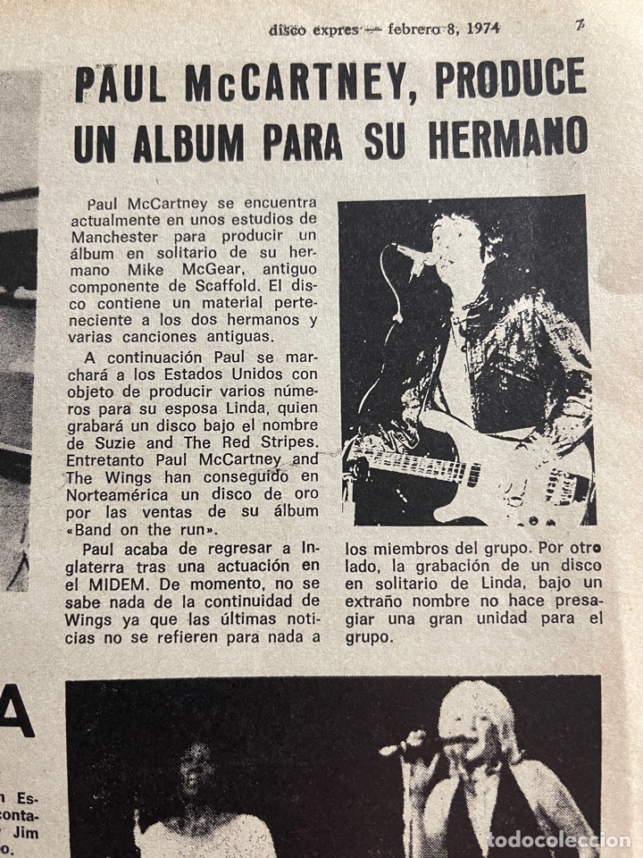 Magazines de musique: CLIPPING - MC CARTNEY (Beatles)- TRAFFIC-THE WHO-STONES- JETHRO TULL- 10 C.C.