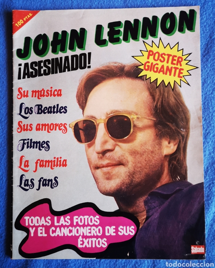 Revistas de m&uacute;sica: JOHN LENNON - ASESINADO - VIDA - FALTA EL POSTER