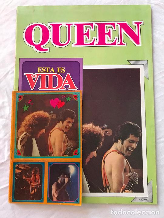 Revistas de m&uacute;sica: QUEEN, esta es su vida revista original, conserva los cromos y el poster interior 1981