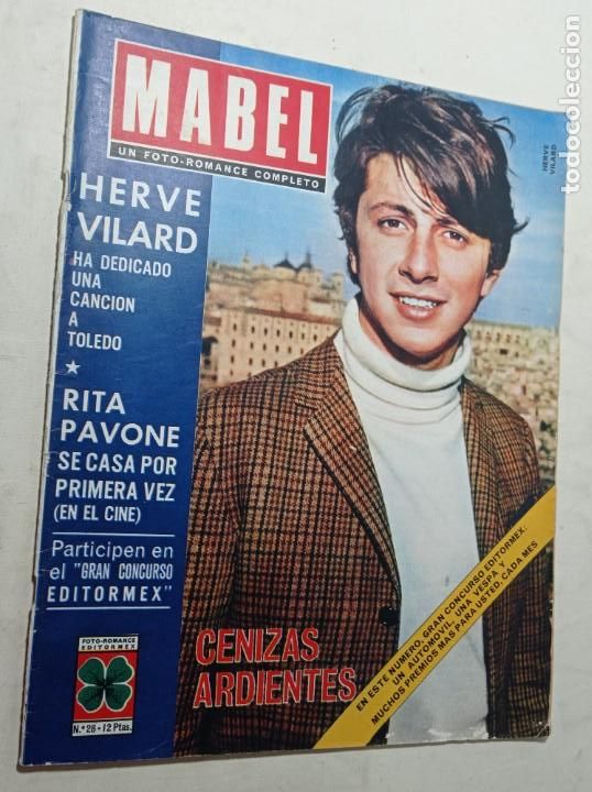 Music magazines: Revista fotonovela Mabel n&uacute;mero 28 febrero 1967 fotos romance Herve vilard Rita Pavone