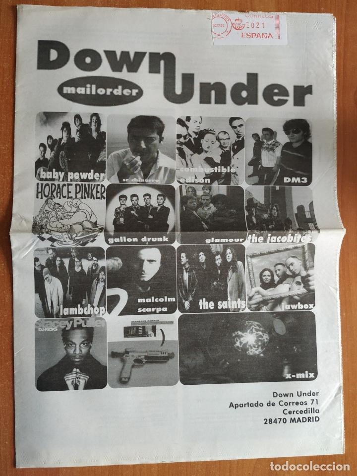 Revistas de m&uacute;sica: Cat&aacute;logo musical DOWN UNDER. Baby Powder. Sr Chinarro. Gallon Drunk.Glamour.The Jacobites.Lambchop.