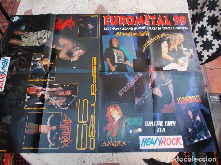 Magazines de musique: poster de la revista, heavy rock, 55 x 80, euro metal 99 y esparrago 99