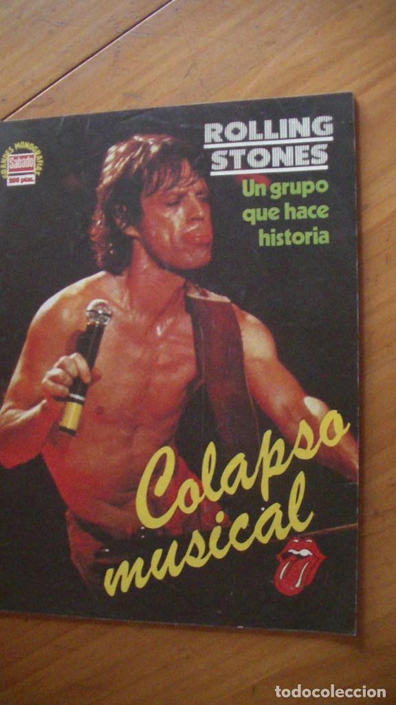 Revistas de m&uacute;sica: SABADO GRAFICO , GRANDES MONOGRAFIAS - ROLLING STONES , COLAPSO MUSICAL - editada - 1982