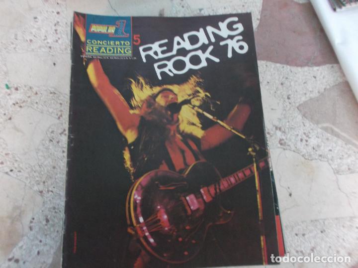 Magazines de musique: poular 1, concierto 5, reading rock 76, 34 paginas ,falta poster