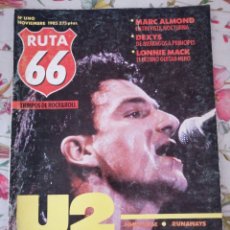 Revistas de música: RUTA 66 REVISTA 1 UNO U2 LOS REBELDES CARLOS SEGARRA MINK DE VILLE NACHA POP MARC ALMOND. Lote 277180338