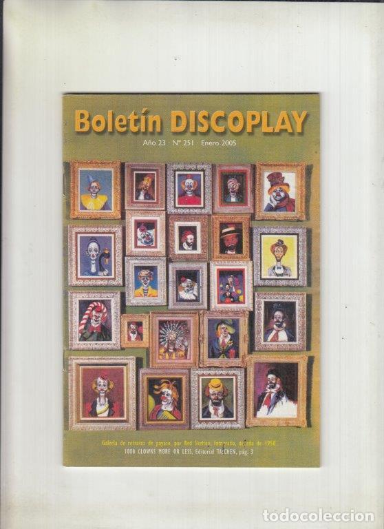 Magazines de musique: REVISTA BOLETIN DISCOPLAY N&ordm; 251 A&Ntilde;O 2005. GALERIA DE RETRATOS DE PAYASOS. SKELTON.
