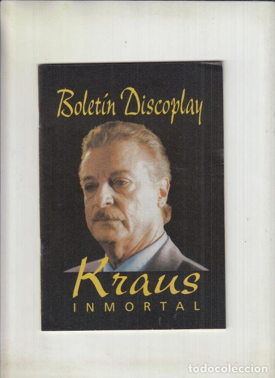 Magazines de musique: REVISTA BOLETIN DISCOPLAY N&ordm; 189 A&Ntilde;O 1999. KRAUS INMORTAL.