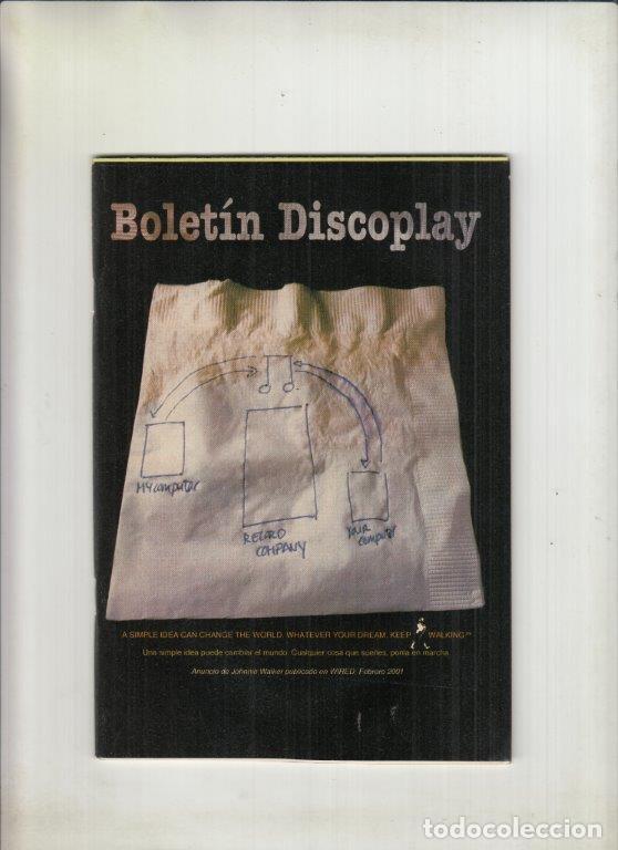 Revistas de m&uacute;sica: REVISTA BOLETIN DISCOPLAY N&ordm; 205 A&Ntilde;O 2001. ANUNCIO DE JOHNNIE WALKER PURCLICADO EN WIRED 2001.