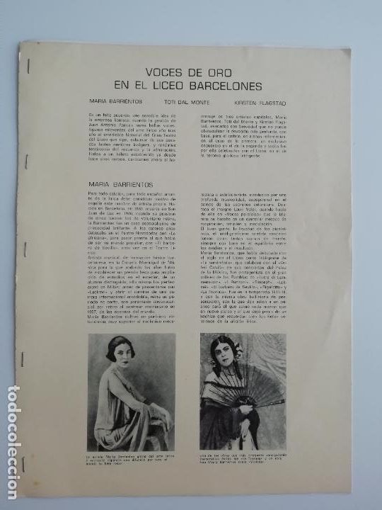 Music magazines: Biograf&iacute;as de 16 cantantes de &oacute;pera del Gran Teatre del Liceu Barcelona Fern&aacute;ndez Cid, P&agrave;mias