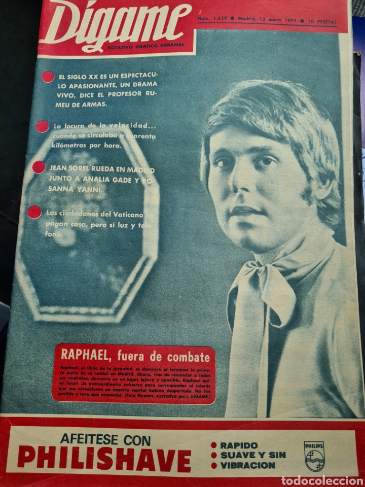 Music magazines: RAPHAEL . DIGAME 12/1/71