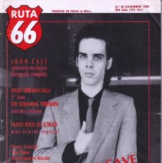 Revistas de música: REVISTA RUTA 66 NUMERO 35 NICK CAVE. Lote 293320813