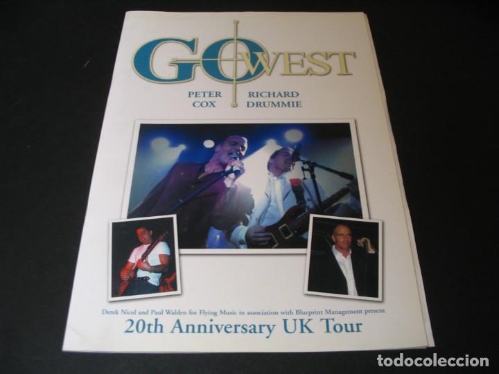 Revistas de m&uacute;sica: PETER COX RICHARD DRUMMIE GO WEST PROGRAMA 20th ANNIVERSARY UK TOUR