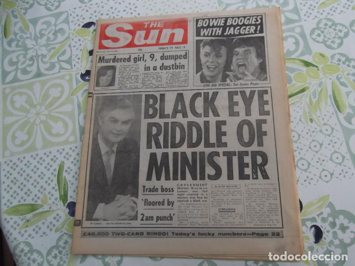 Magazines de musique: revista the sun july 10 1985, revista tipo periodico , 32 paginas en ingles, bowie y jagger