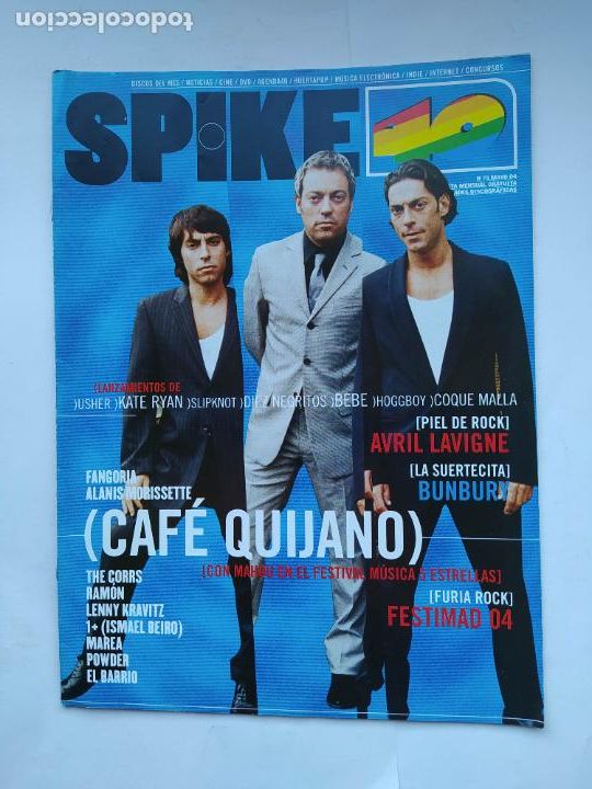 Musikzeitschriften: REVISTA SPIKE 40 PRINCIPALES. N&ordm; 75. MAYO 2004. CAFE QUIJANO. TDKC129
