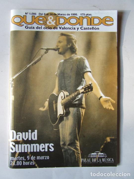 DAVID SUMMERS HOMBRES G REVISTA QUE Y DONDE 1.095 ANTONIO GADES THE DAMNED (Música - Revistas, Manuales y Cursos)