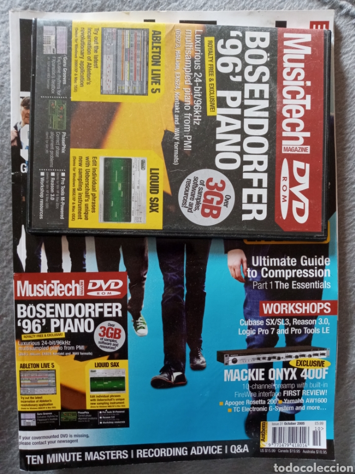 Music magazines: Revista MusicTech magazine#31.October 2005.UK.Contiene DVD