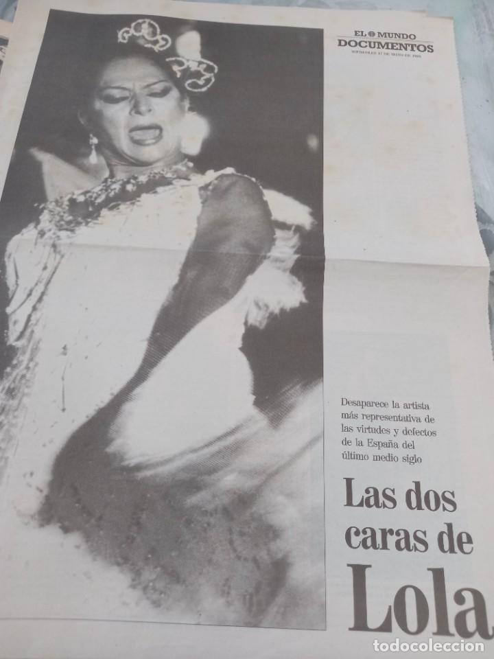 Music magazines: LAS DOS CARAS DE LOLA FLORES. 8 PAGINAS DOCUMENTOS EL MUNDO 17 MAYO 1995