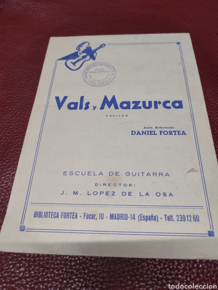 Revistas de m&uacute;sica: Vals y Mazurca F&aacute;ciles Daniel Fortea - Foto 1