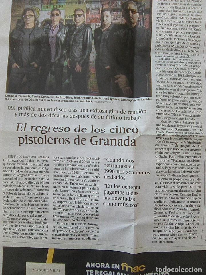 Magazines de musique: 091 - regreso d elos cinco pistoleros de granada - recorte El pa&iacute;s - 16 Octubre 2019