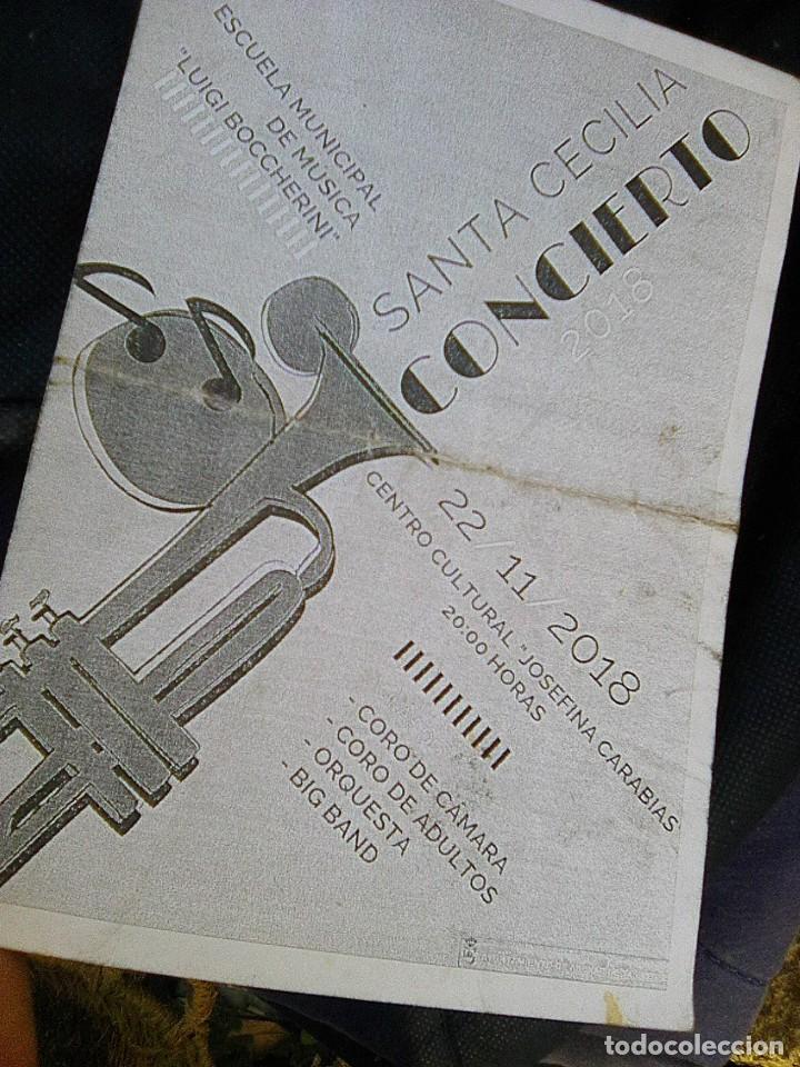 Magazines de musique: Folleto tracklist - concierto santa cecilia- 22-11-18 -Escuela Boccherini - Arenas d San pedro Avila