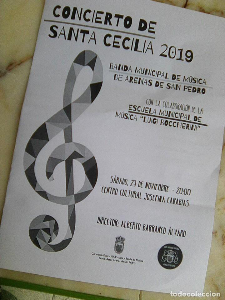 Magazines de musique: Folleto tracklist - concierto Sta Cecilia - 23-11-18 -Escuela Boccherini Arenas d San pedro - Avila