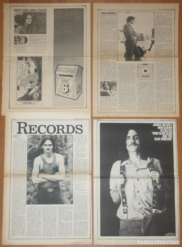 Music magazines: JAMES TAYLOR lote de prensa 1970/1971 magazine clippings LP Review Record Ads cuttings