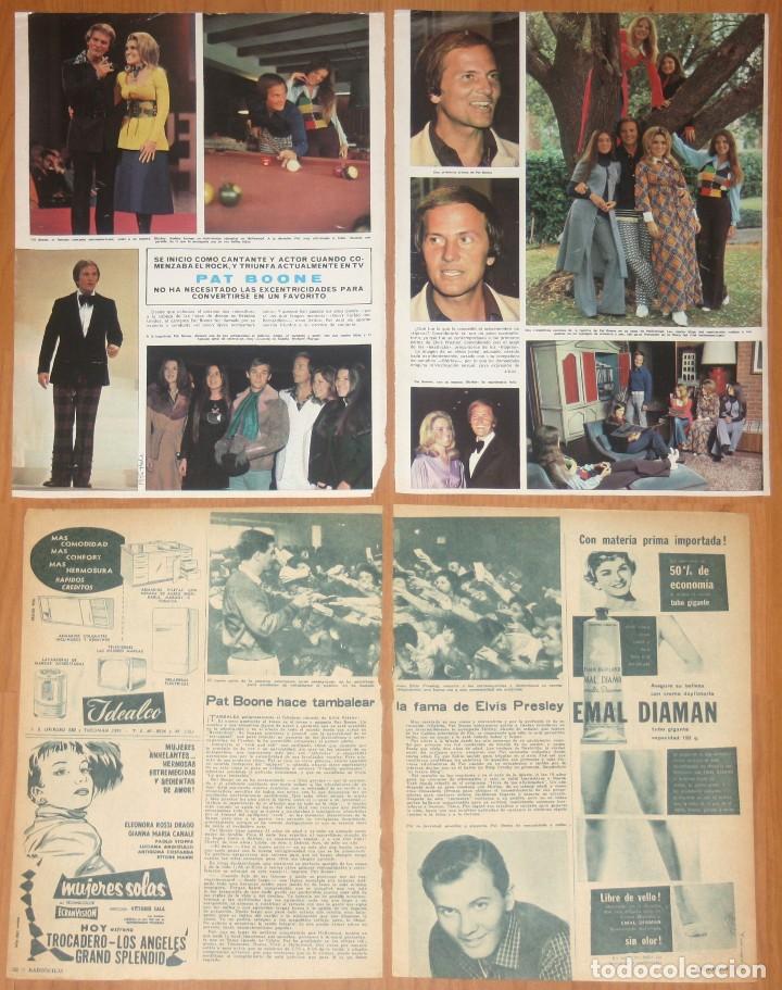 Music magazines: PAT BOONE lote prensa 1950s/1970s spain magazine articles clippings photos rock'n'roll