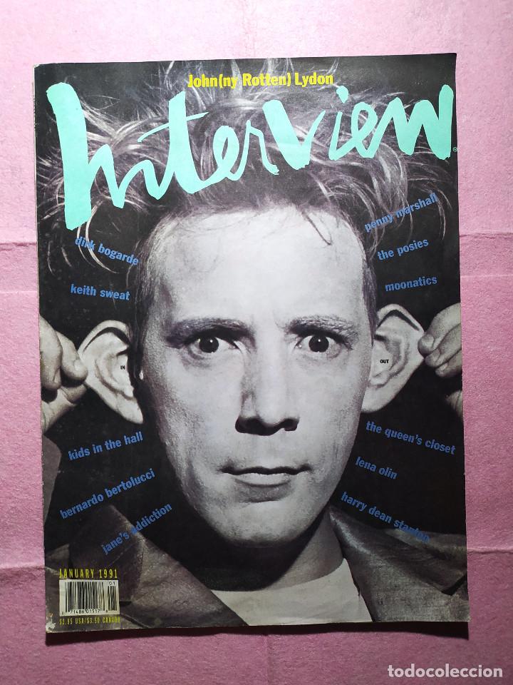 Music magazines: Magazine ANDY WARHOL'S INTERVIEW -01/1991 - John Lydon / Jane's Addiction
