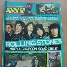 Revistas de música: POPULAR 1 Nº 61 THE ROLLING STONES PINK POP FESTIVAL AMANDA LEAR 1978 COMPLETA CON POSTER STONES !!. Lote 324363428