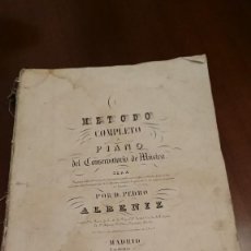 Revistas de música: MÉTODO COMPLETO (TRES CUADERNOS) DE PIANO POR PEDRO ALBENIZ, SIGLO XIX