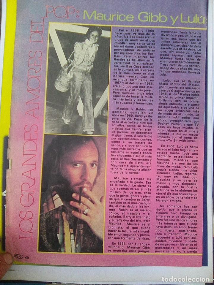Revistas de m&uacute;sica: Maurice Gibb de Bee Gees & Lul&uacute; - recorte Super Pop - Los grandes amores del pop - 1980