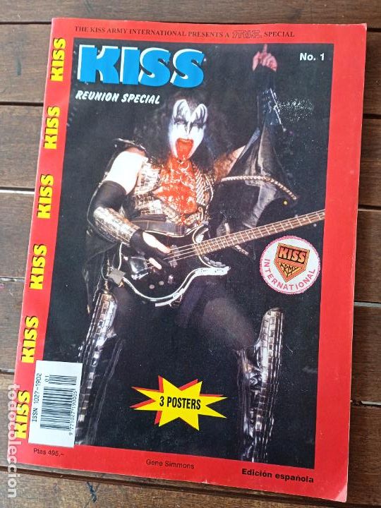 Music magazines: KISS ARMY INTERNATIONAL. STRIKE SPECIAL. 3 POSTERS. N&ordm; 1. REUNION KISS.