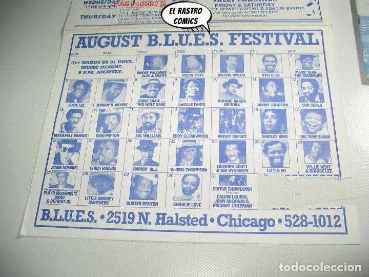 Music magazines: BLUES etcetera Belmond, Halsted Festival, calendario de conciertos en Chicago posible a&ntilde;o 1993, 17X