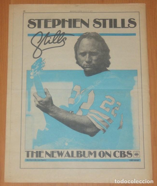 Music magazines: STEPHEN STILLS Stills Original 1975 Promo Album Advert A3 LP Record Ad CSN CSN&Y