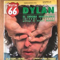 Revistas de música: RUTA 66 NUMERO 69 - ENERO 1992. EN BUEN ESTADO - BOB DYLAN. Lote 340341238