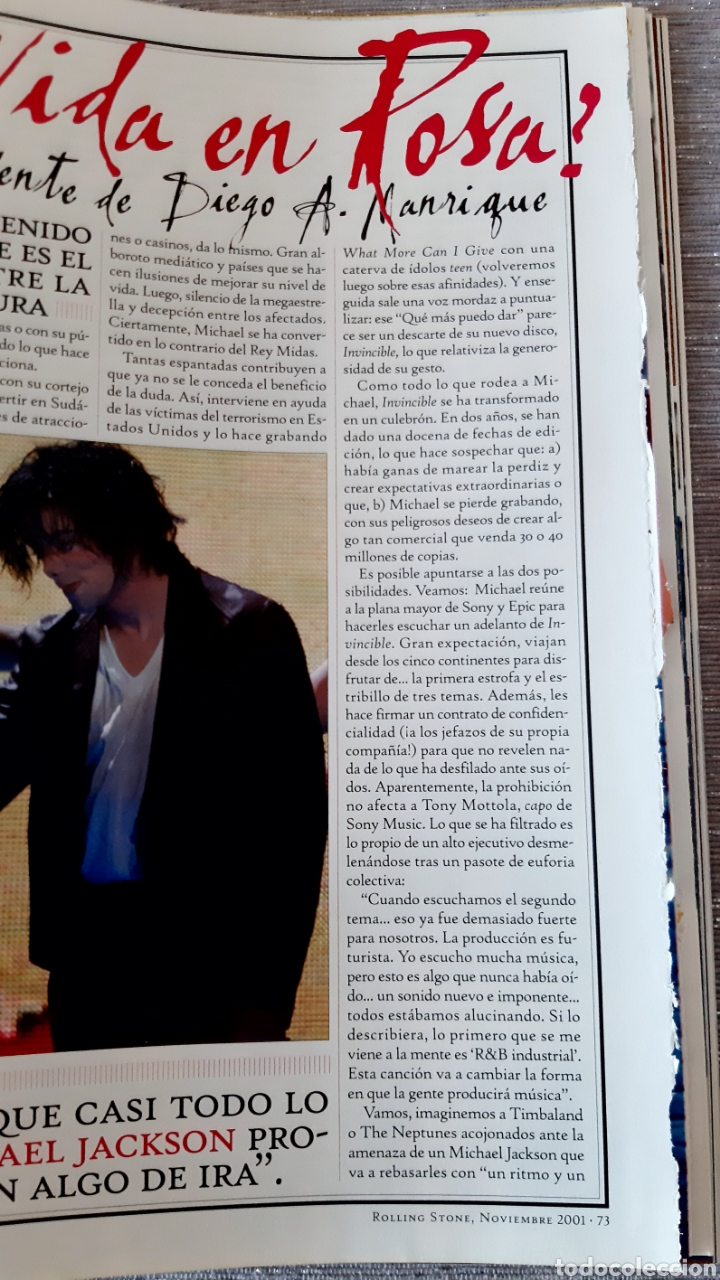Revistas de m&uacute;sica: REVISTA &rdquo;ROLLING STONE&rdquo; MICHAEL JACKSON - Foto 19