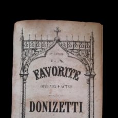 Revistas de música: LA FAVORITE - DONIZZETI — 4 EDITION - PARIS. Lote 340885633
