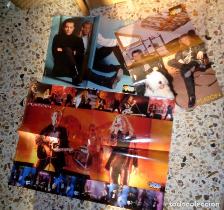 Revistas de m&uacute;sica: LOTE 5 P&Oacute;STERS GRUPO PLATON - REVISTA SUPER POP - COLECCI&Oacute;N - ANTIGUOS - M&Uacute;SICA