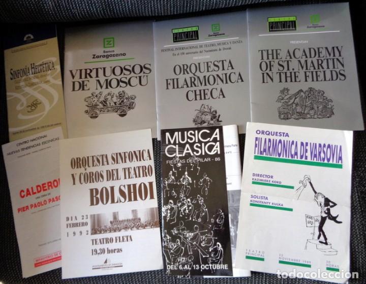 Magazines de musique: LOTE PROGRAMAS de MANO M&Uacute;SICA CL&Aacute;SICA TEATRO PRINCIPAL FLETA ZARAGOZA ANTIGUOS FILARM&Oacute;NICA BOLSHOI