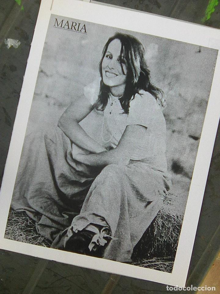 Music magazines: Mar&iacute;a Veranes - Folleto promo con entrevista que acompa&ntilde;aba su primer album - original 1978