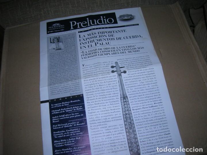 Musikzeitschriften: Preludio. Bolet&iacute;n informativo del Palau de la M&uacute;sica de Valencia N&ordm; 83 Febrero 2001. Ver descripci&oacute;n
