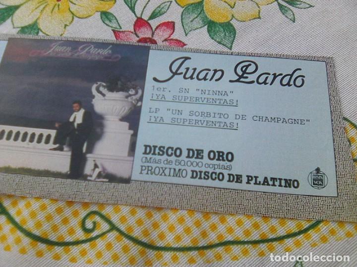 Music magazines: Juan Pardo - anuncio Flyer recorte - El Gran Musical 1984 1/4 p&aacute;gina - Sorbito Champagne