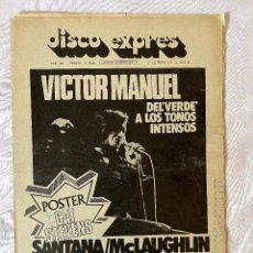 Revistas de música: REVISTA MUSICAL DISCO EXPRES Nº 244 0CTUBRE 1973, VICTOR MANUEL/SANTANA/MCLAUGHLIN, ...... Lote 354885613