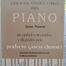 Revistas de música: EJERCICIOS ESTUDIOS Y OBRAS PARA PIANO-CURSO PRIMERO -PERFECTO GARCÍA CHORNET-MUY BUENO-POTES 5.99. Lote 355632590