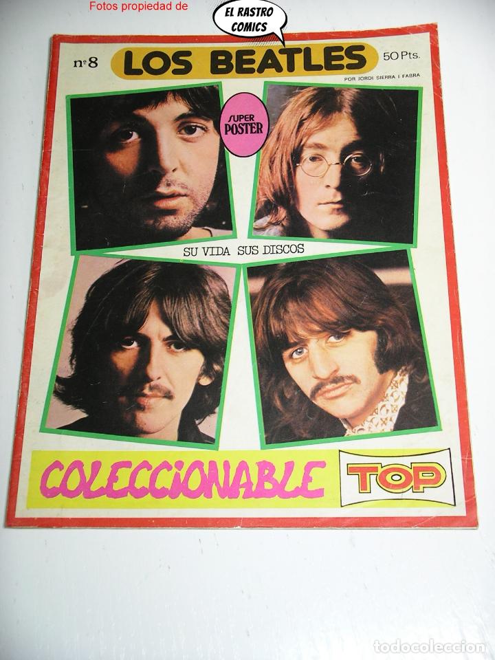 Revistas de m&uacute;sica: Los Beatles, Coleccionable TOP n&ordm; 8, con su poster desplegable, 1976