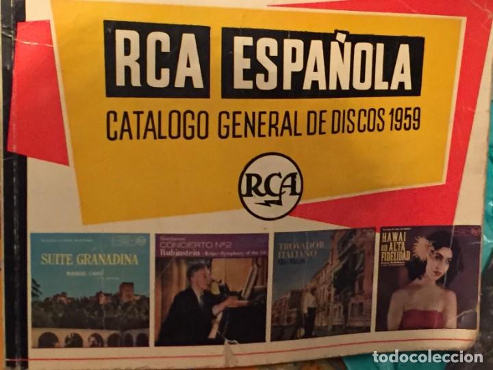 Music magazines: ANTIGUO CATALOGO GENERAL DE DISCOS - RCA ESPA&Ntilde;OLA - 1959