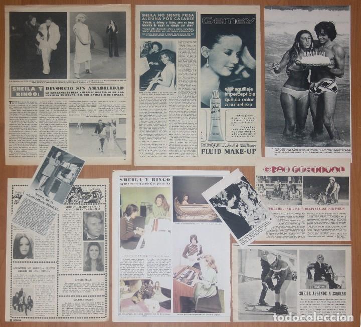 Music magazines: SHEILA spain magazine clippings 1960s/1970s 9x articles photos french singer